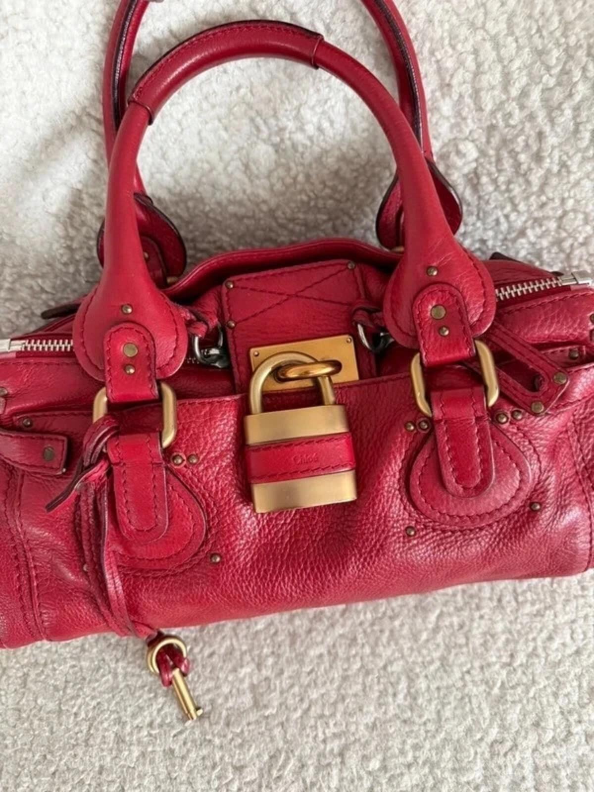 Chloé Paddington leather handbag in red
