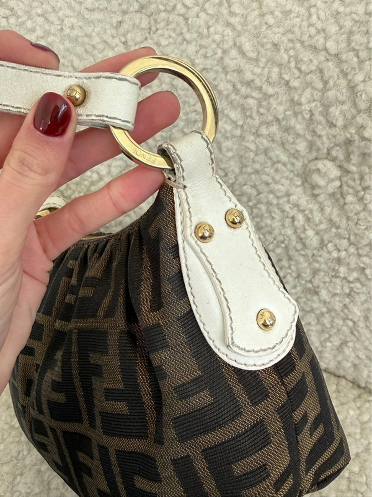Fendi Zucca Canvas Mini Shoulder Bag
