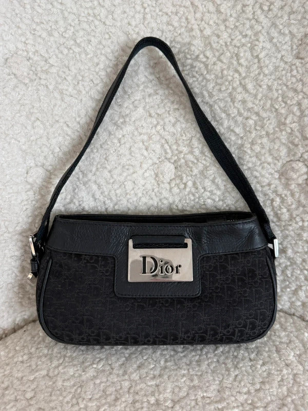 dior black trotter monogram mini columbus shoulder bag