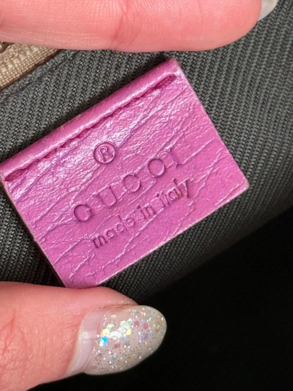 Pink Gucci GG Canvas Pochette