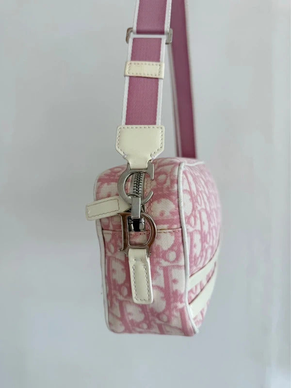 dior pink trotter no.1 shoulder bag