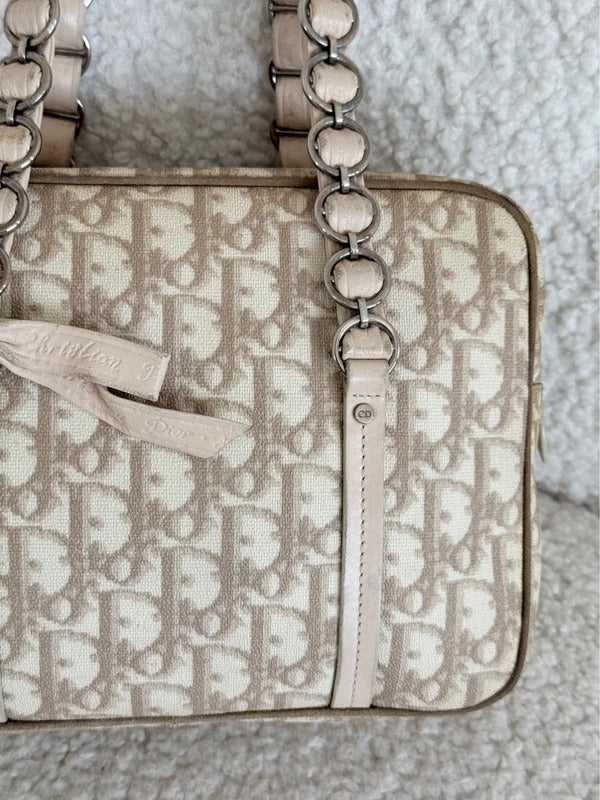 dior trotter romantic shoulder bag beige