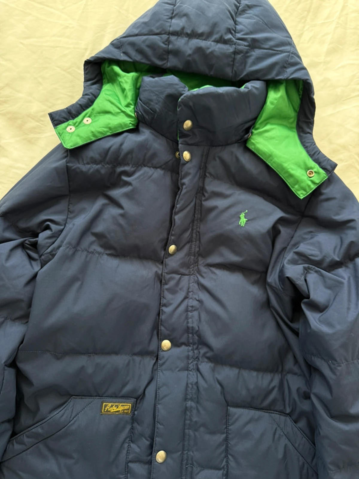 Polo Ralph Lauren Puffer Jacket Navy & Green