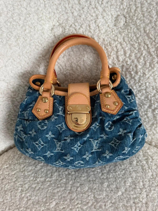 Louis Vuitton Monogram Denim Mini Pleaty Bag