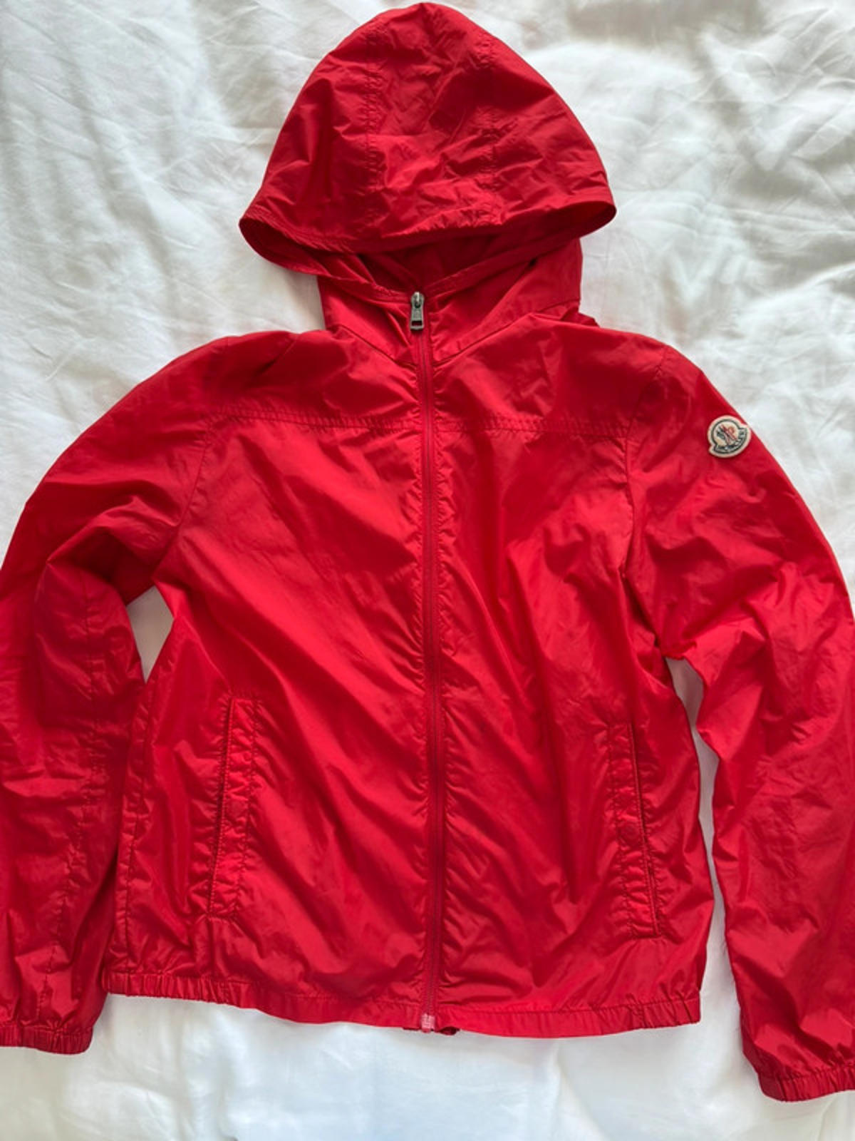 Moncler Red Lightweight Hooded Jacket