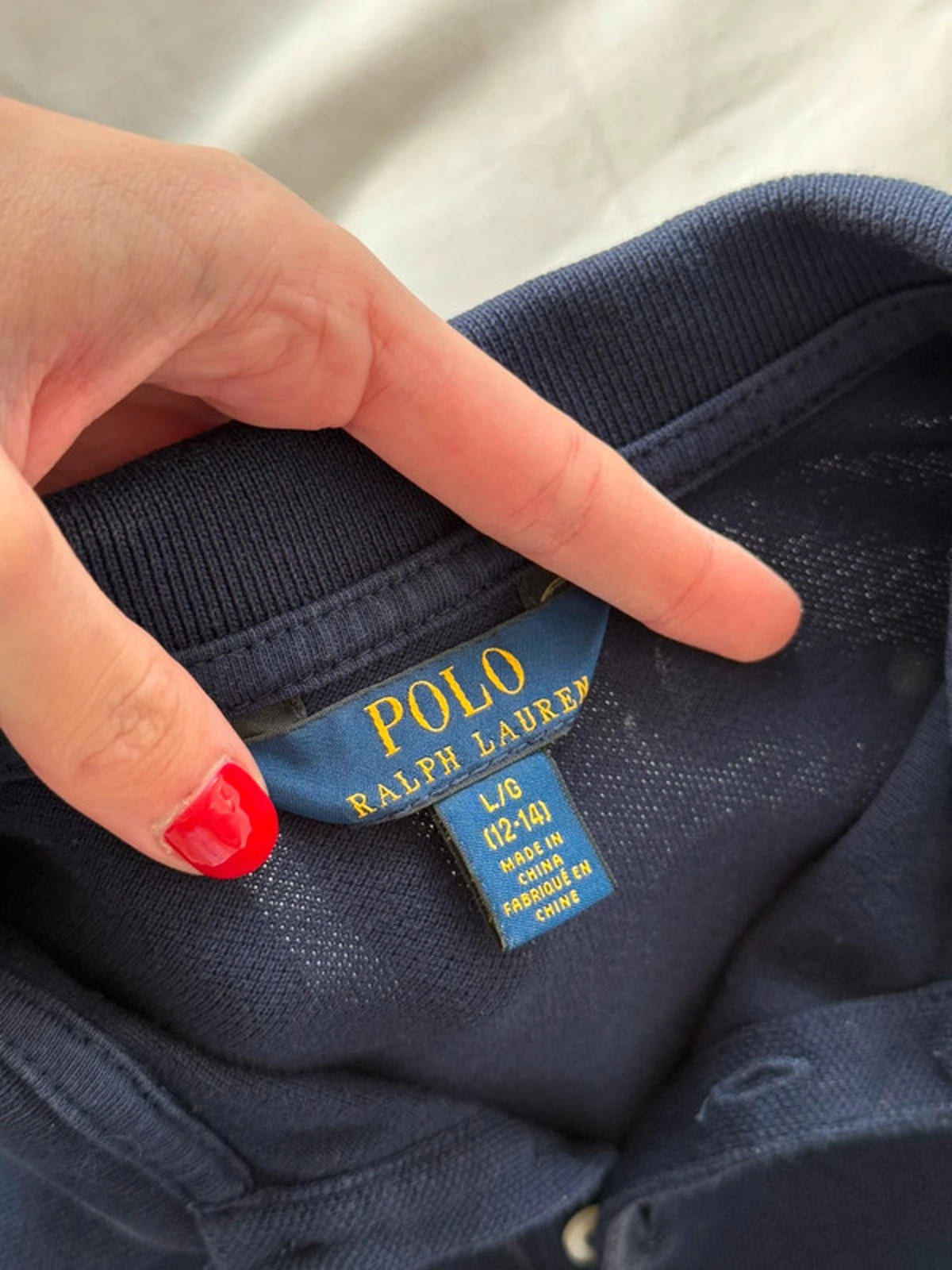 Ralph Lauren navy polo top