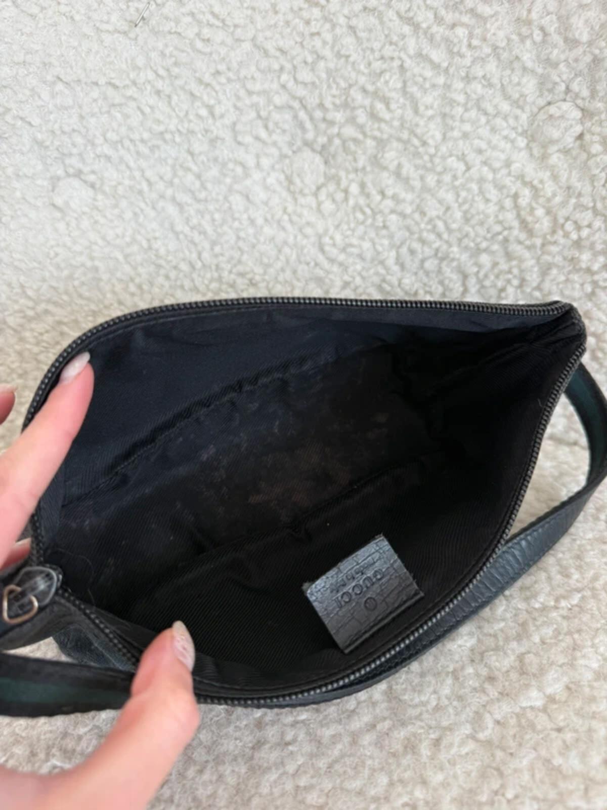 Gucci Black GG Canvas Pochette