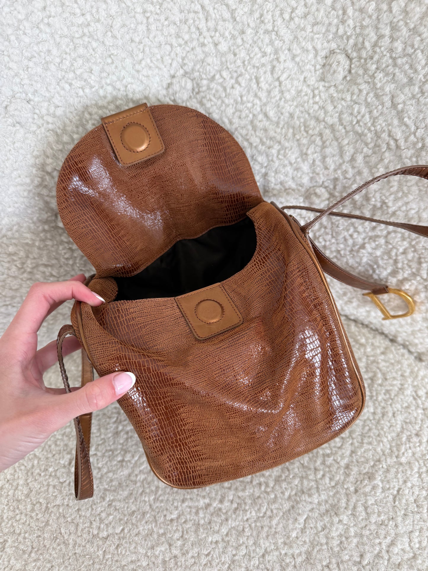 Christian Dior Saddle Bowling Bag