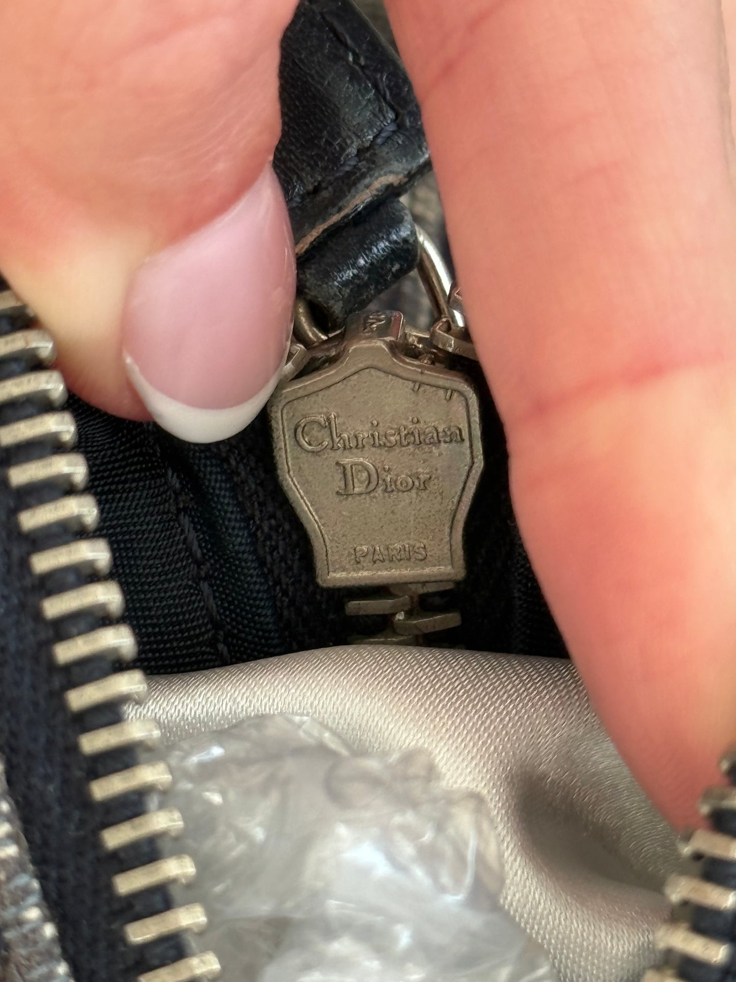 Christian Dior Trotter Oblique Logo Charm Shoulder Bag