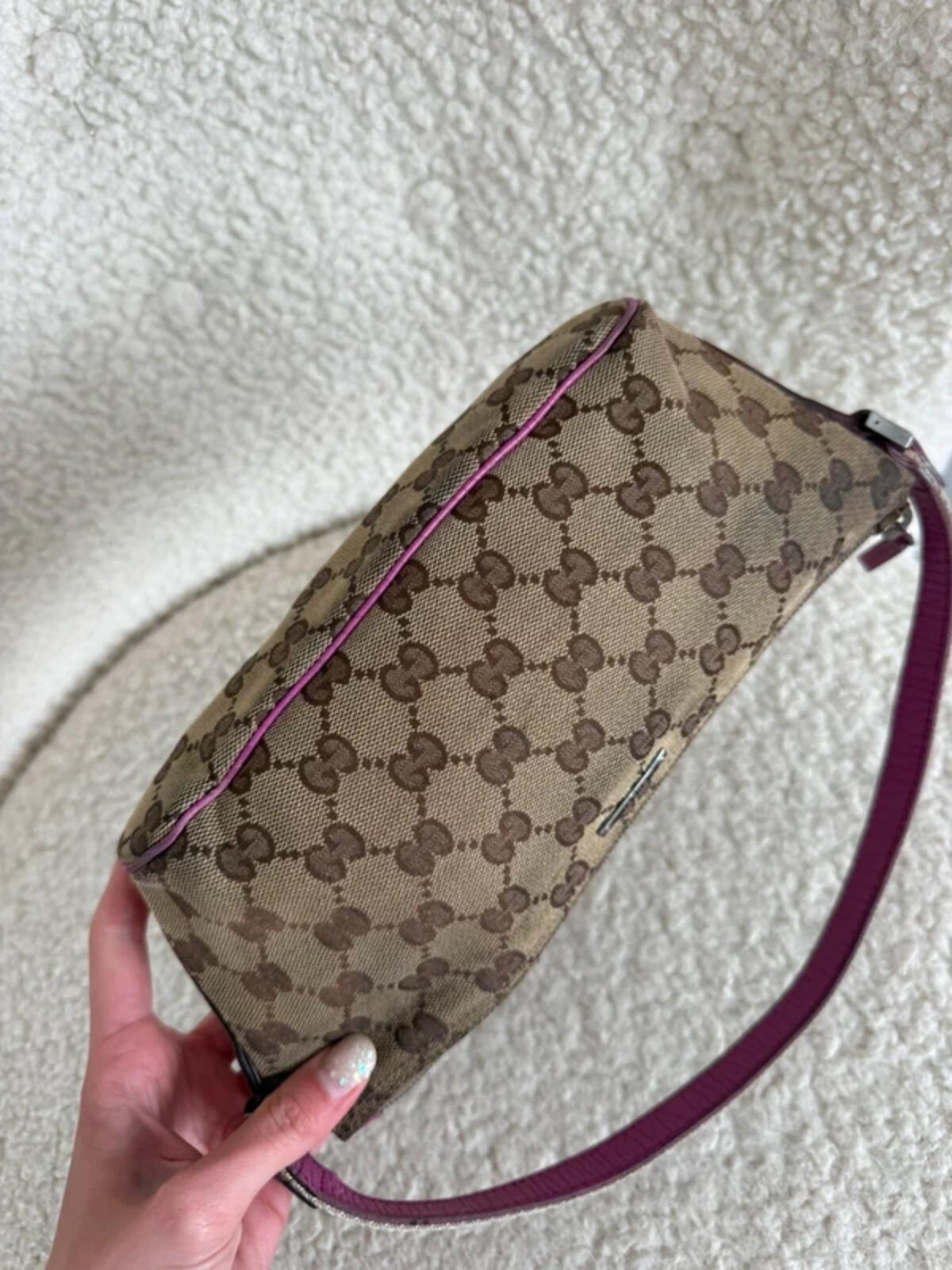 Pink Gucci GG Canvas Pochette