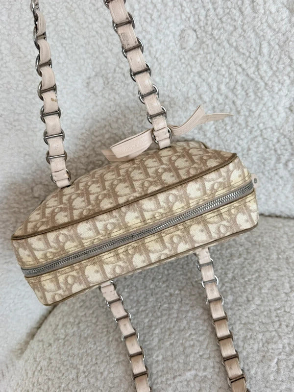 dior trotter romantic shoulder bag beige