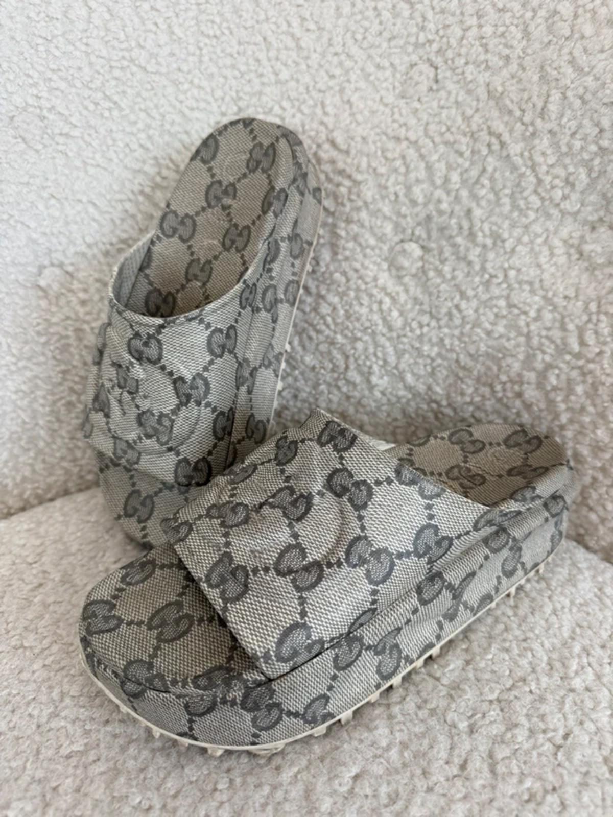 Gucci GG monogram platform slides