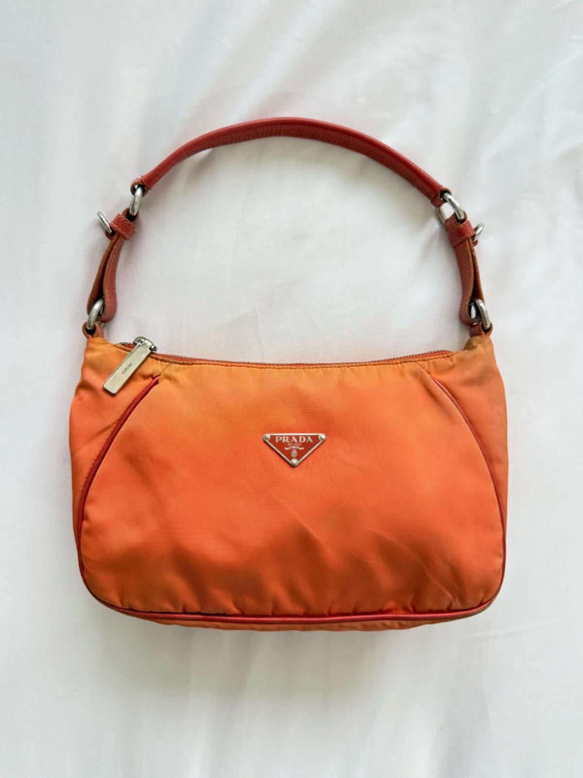 Prada Tessuto Nylon Shoulder Bag – Orange