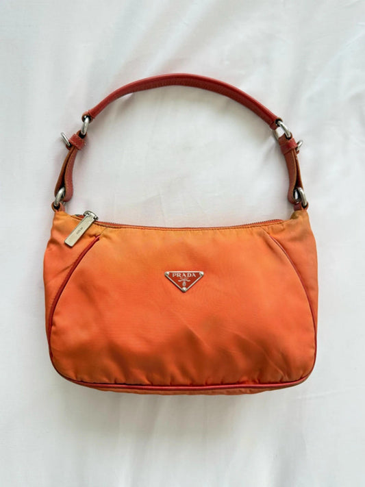 Prada Tessuto Nylon Shoulder Bag – Orange