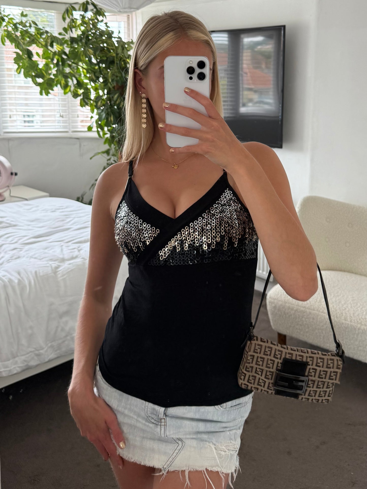 Sequin cami