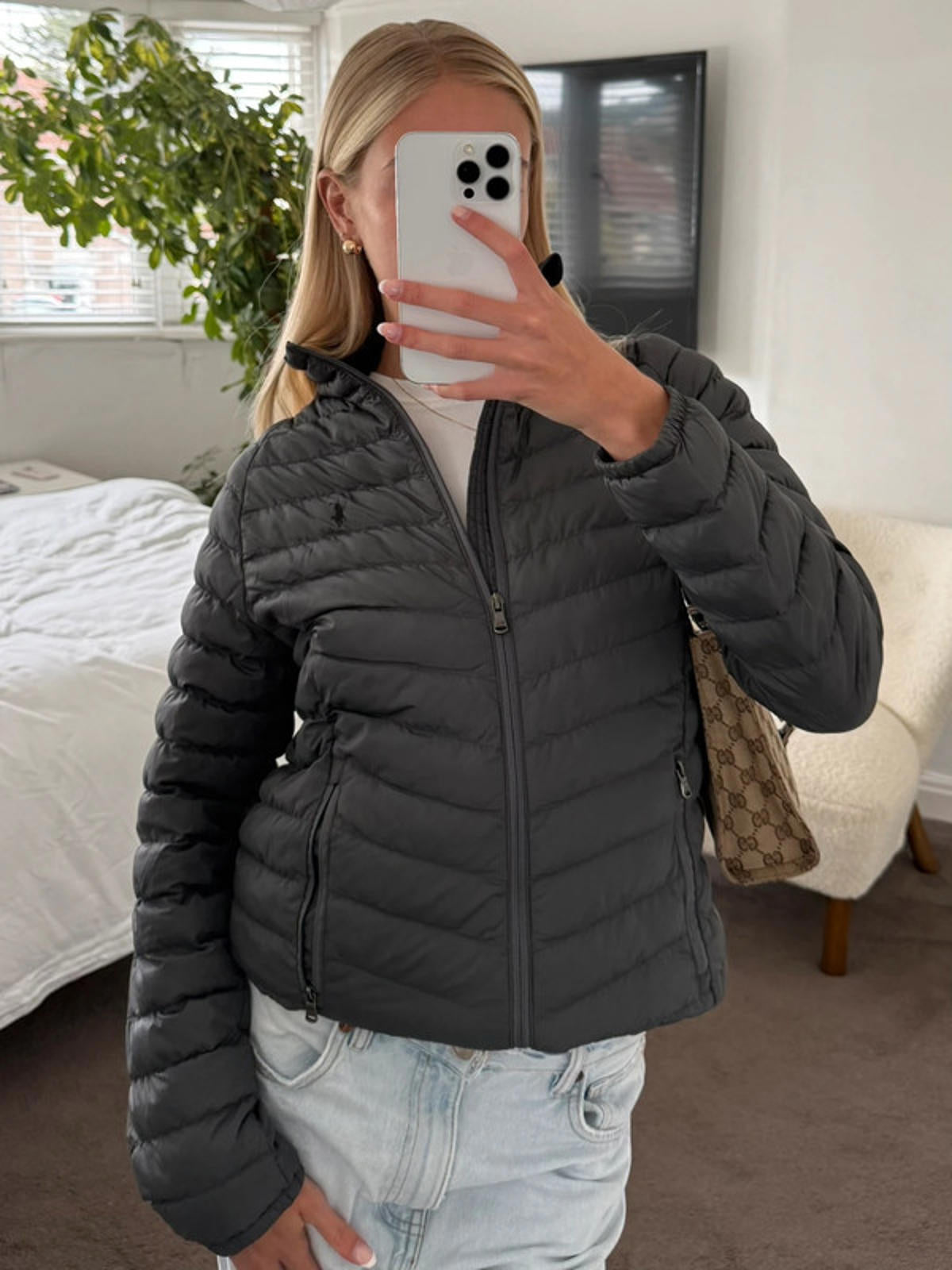 Ralph Lauren Polo Puffer Jacket Dark Grey