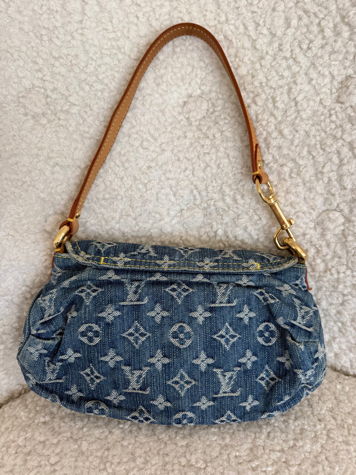 Louis Vuitton Monogram Denim Mini Pleaty Bag