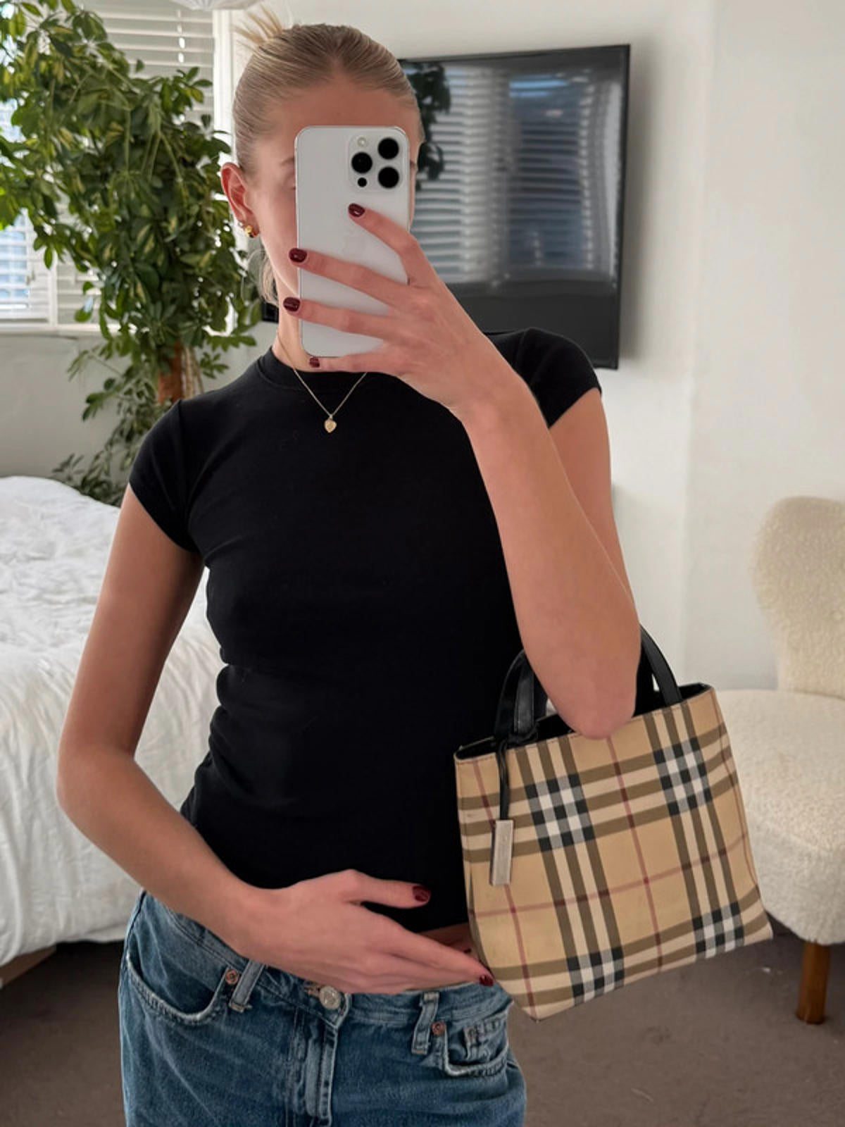 Burberry Nova Check Mini Tote
