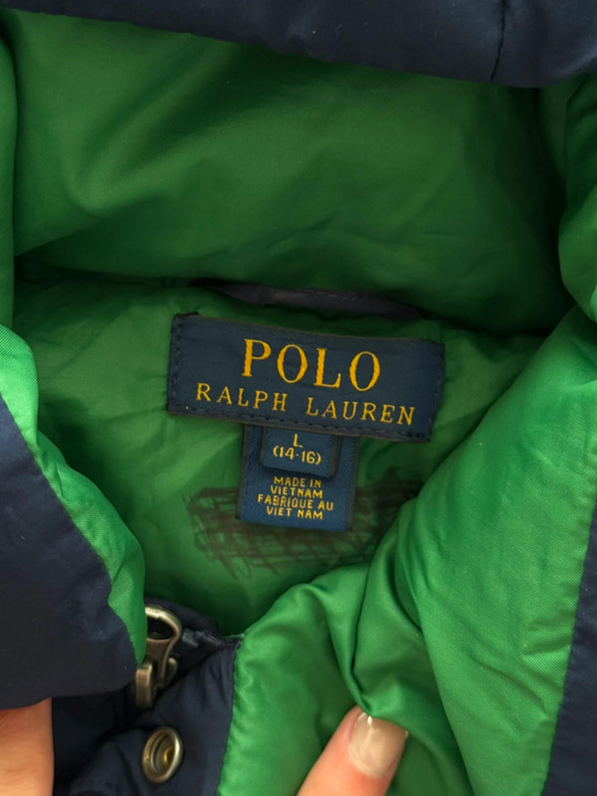 Polo Ralph Lauren Puffer Jacket Navy & Green