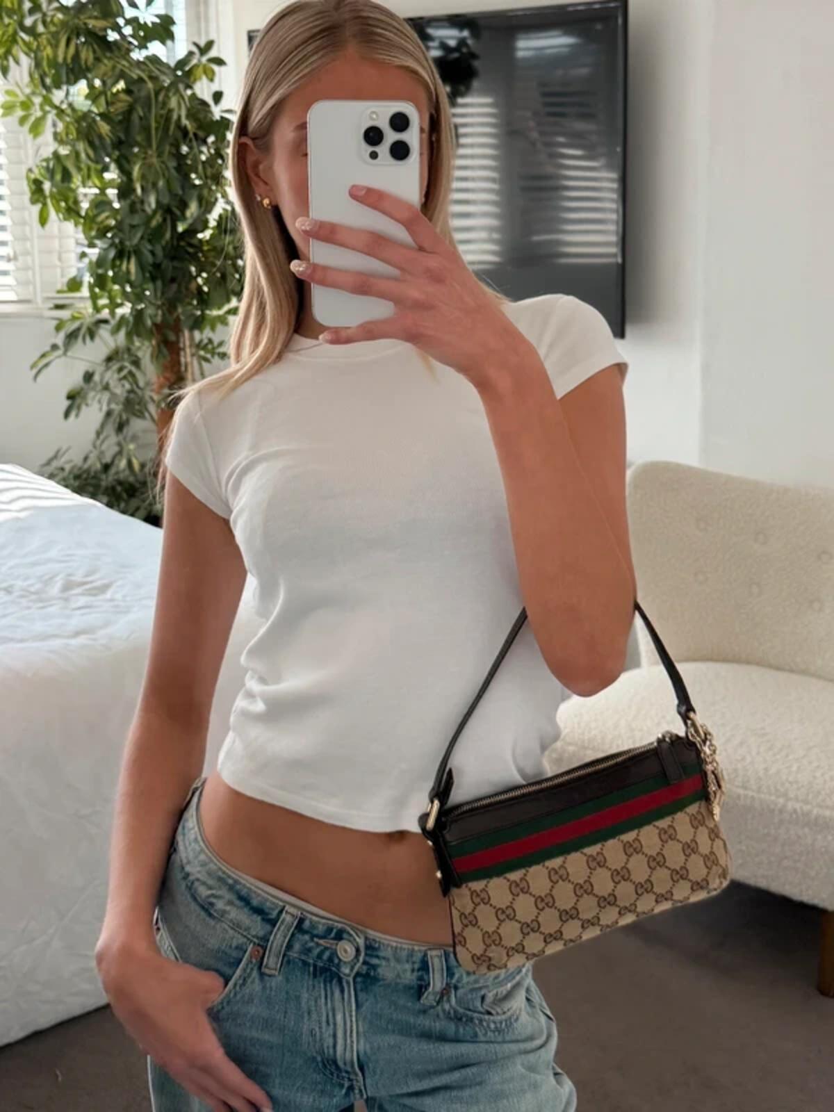 Gucci GG Canvas Sherry Line Mini Shoulder Bag
