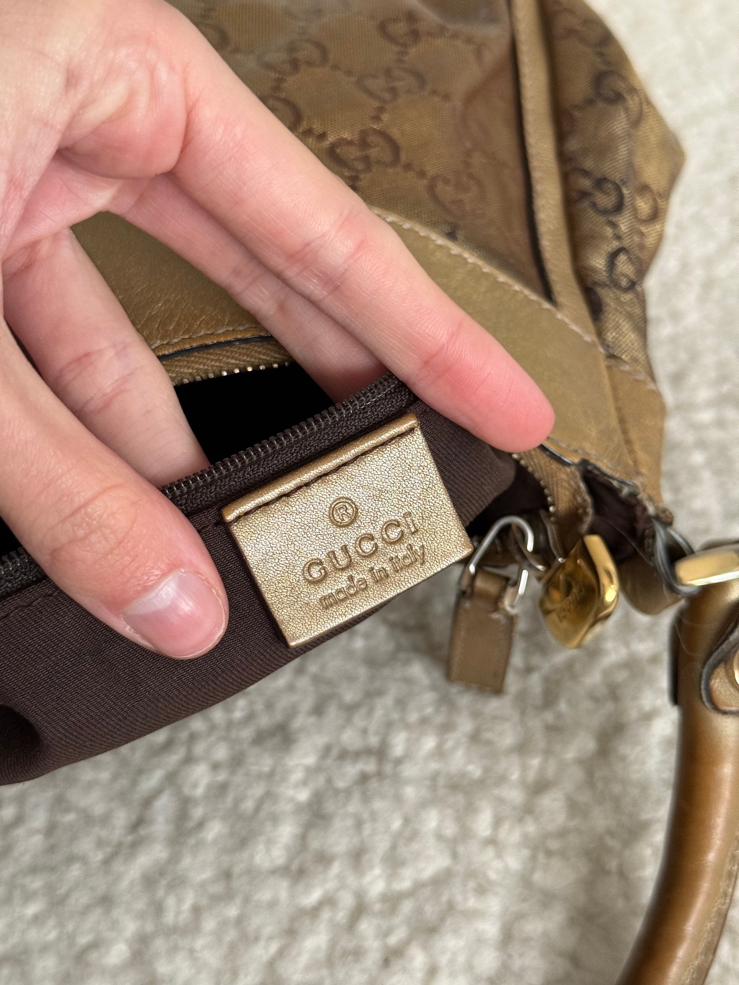 Gucci Monogram D Ring Shoulder Bag