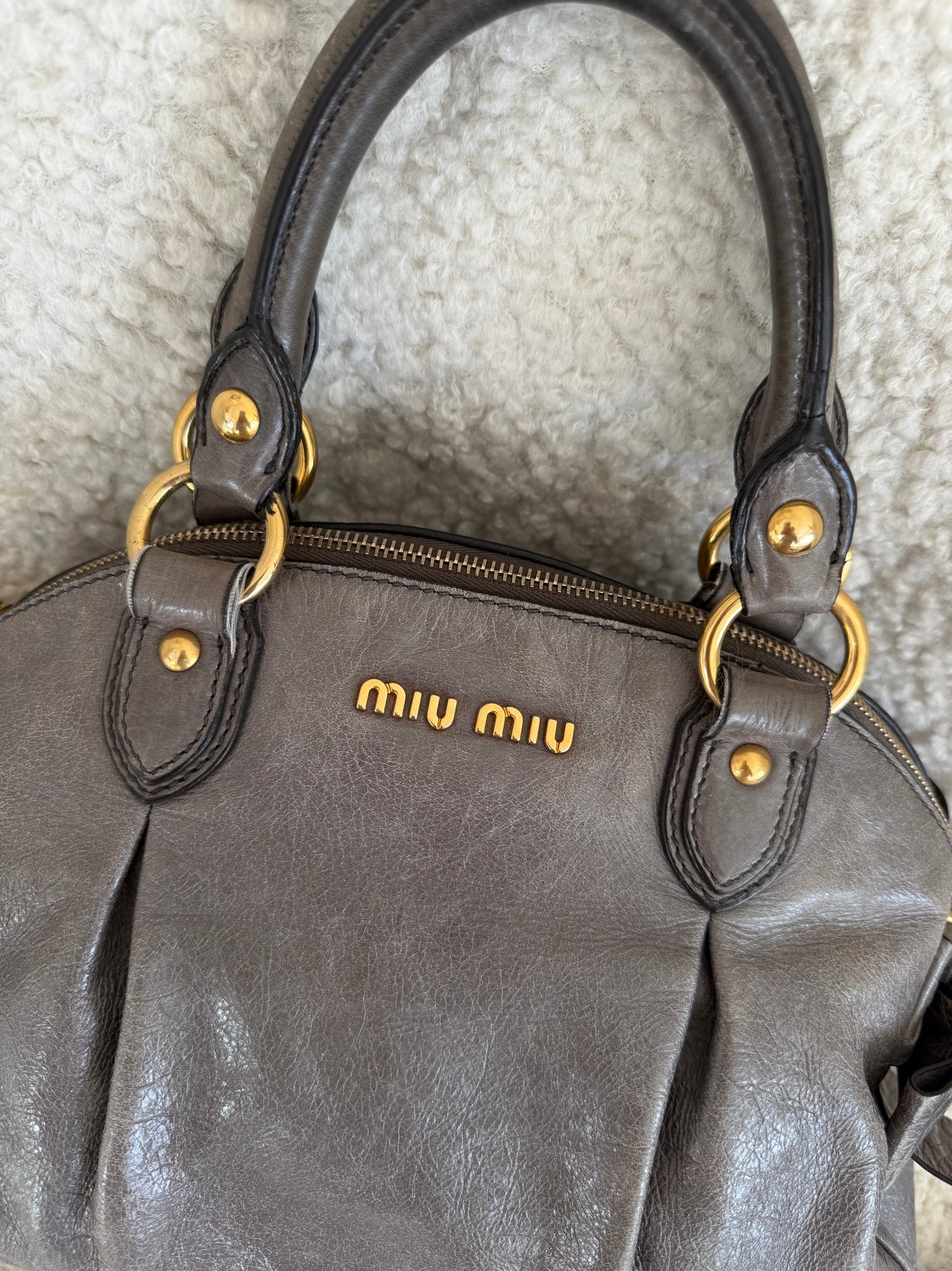Miu Miu 2-Way Vitello Lux Bow Bag
