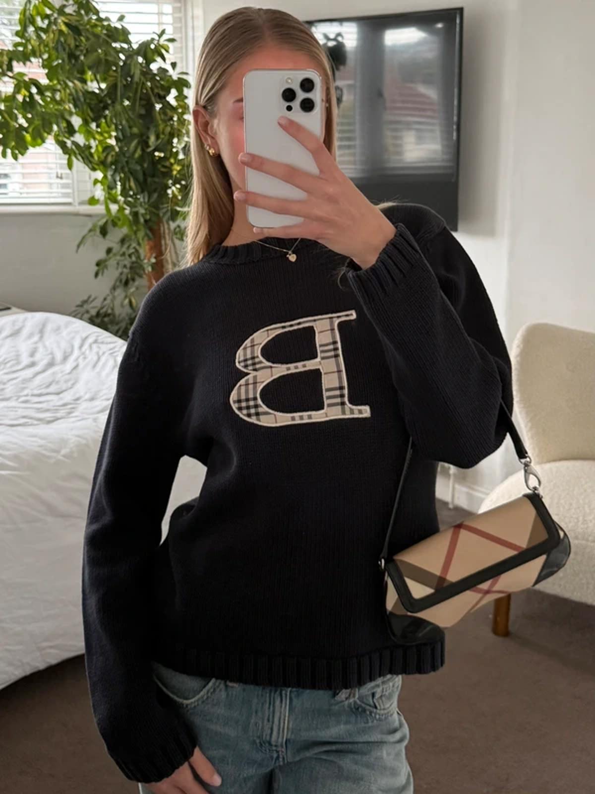 Burberry black knitted jumper