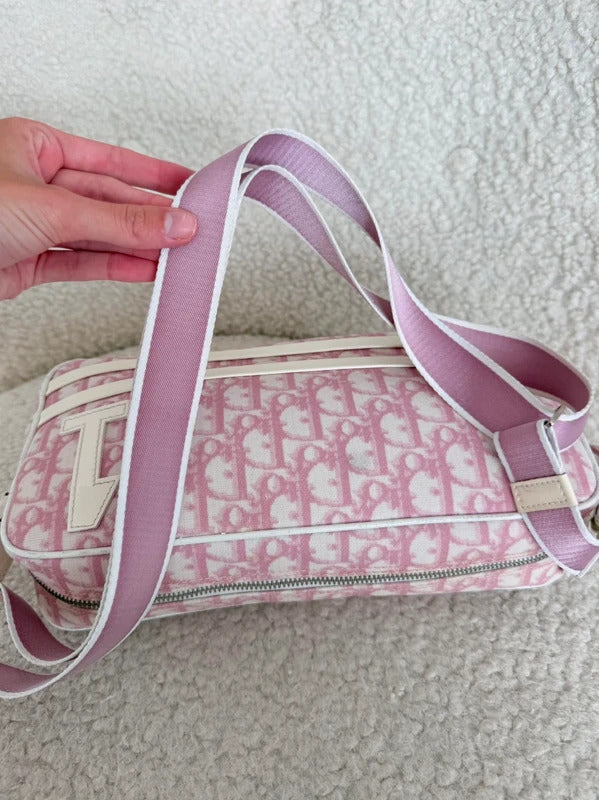 dior pink trotter no.1 shoulder bag