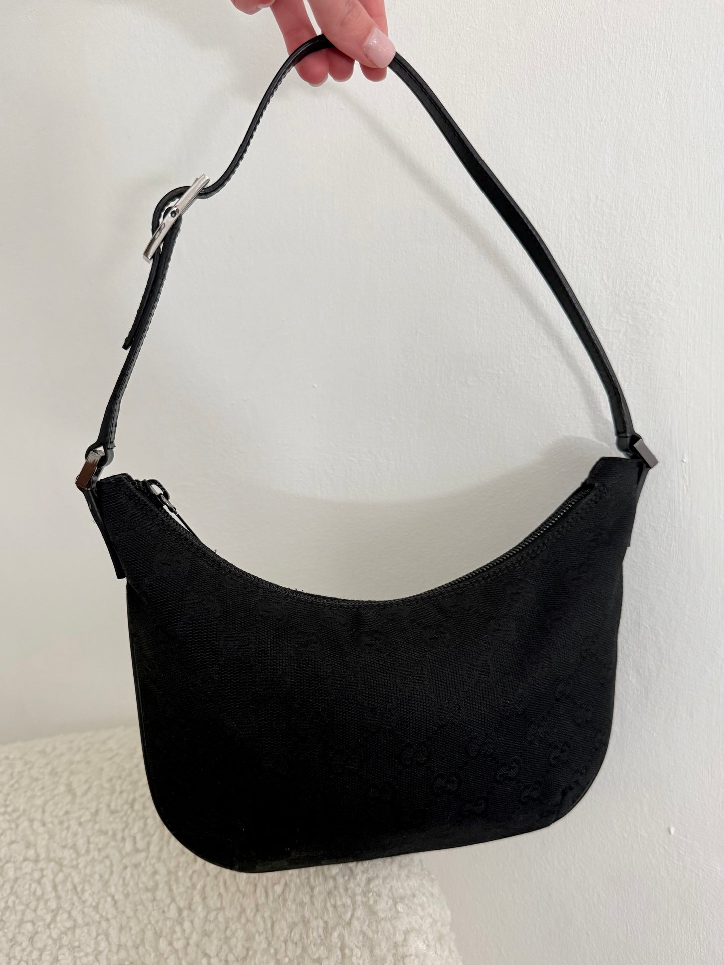 Gucci vintage GG canvas shoulder bag