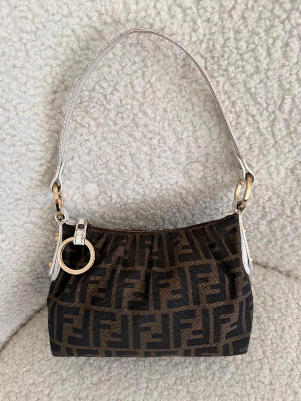 Fendi Zucca Canvas Mini Shoulder Bag