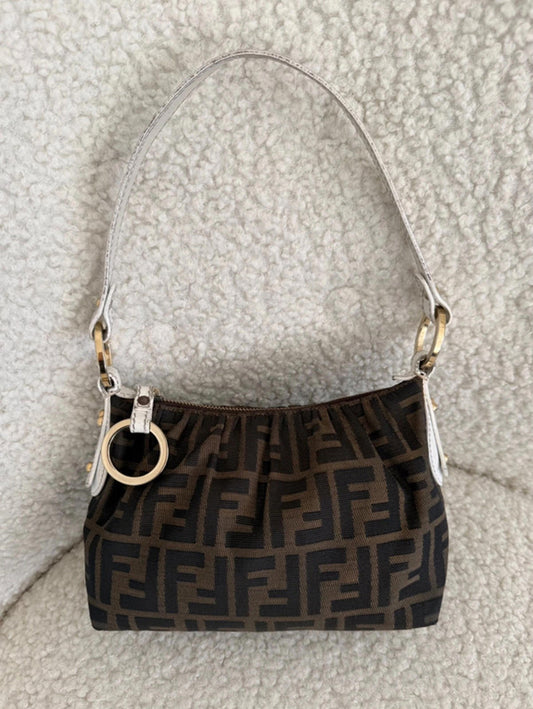 Fendi Zucca Canvas Mini Shoulder Bag