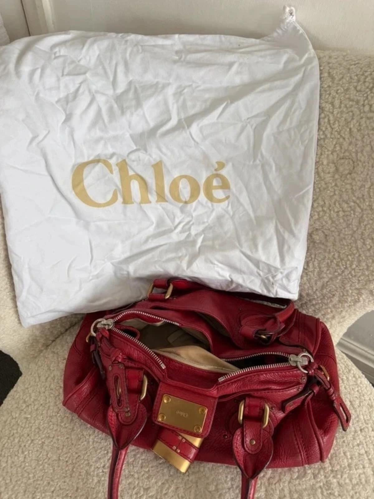 Chloé Paddington leather handbag in red