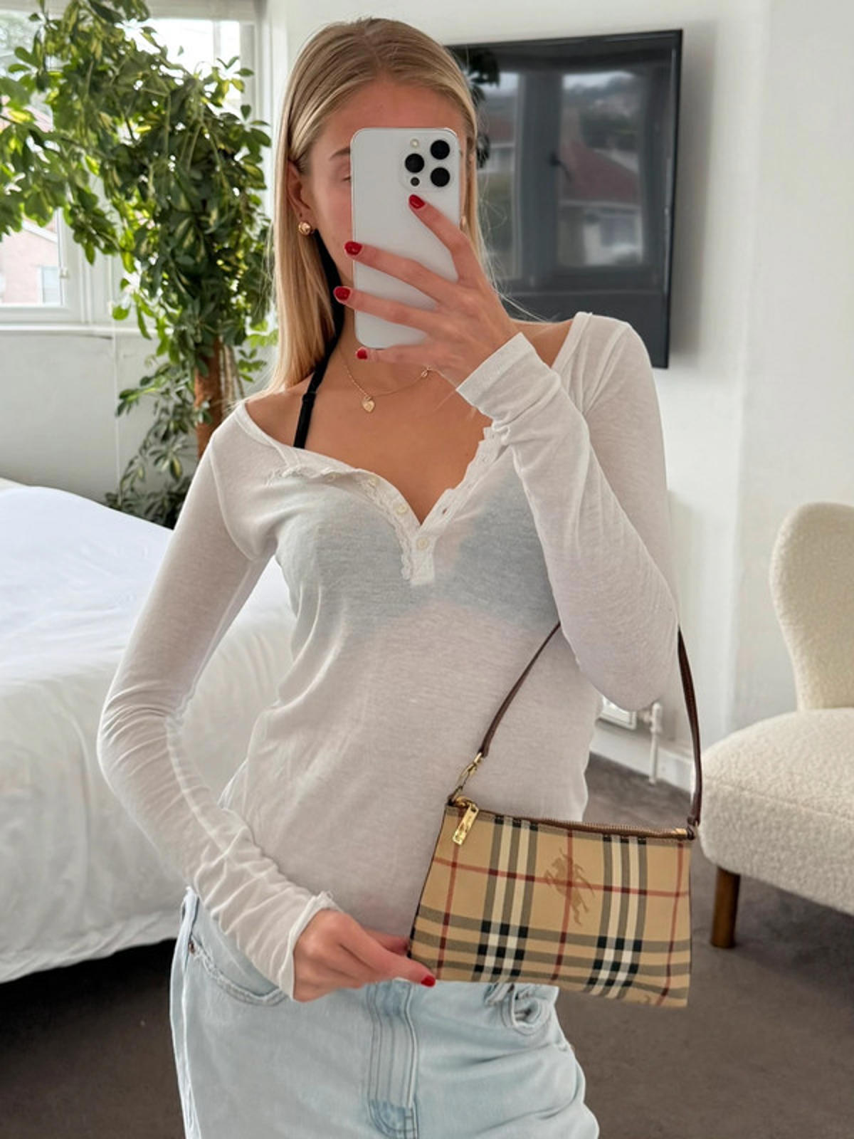 Burberry London Check small shoulder bag