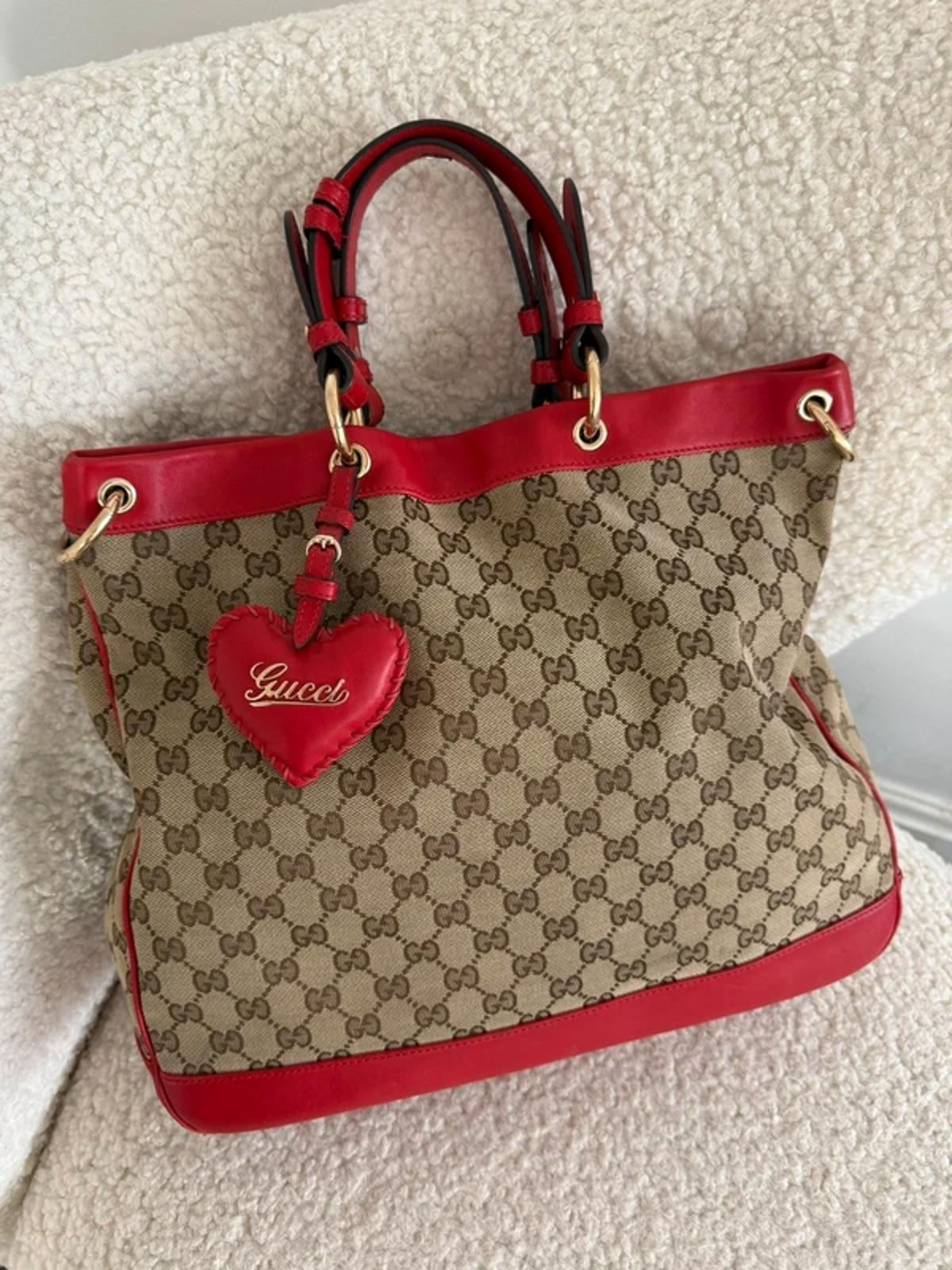 Gucci GG canvas Valentine top handle bag