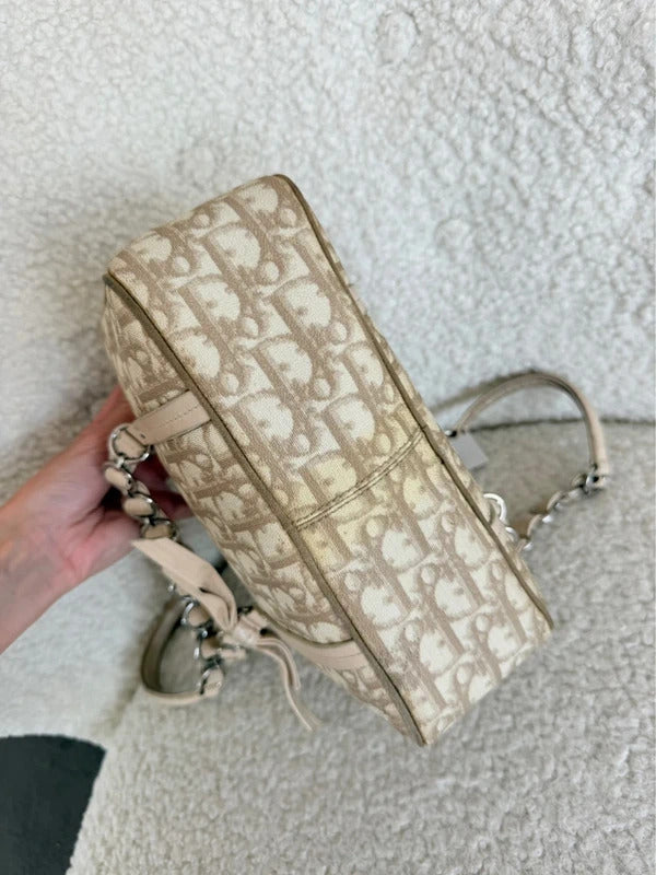 dior trotter romantic shoulder bag beige
