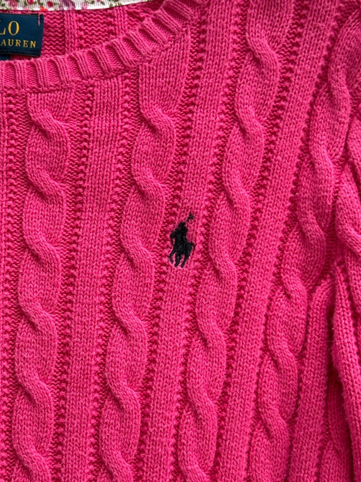 Ralph Lauren Hot pink cable knit sweater