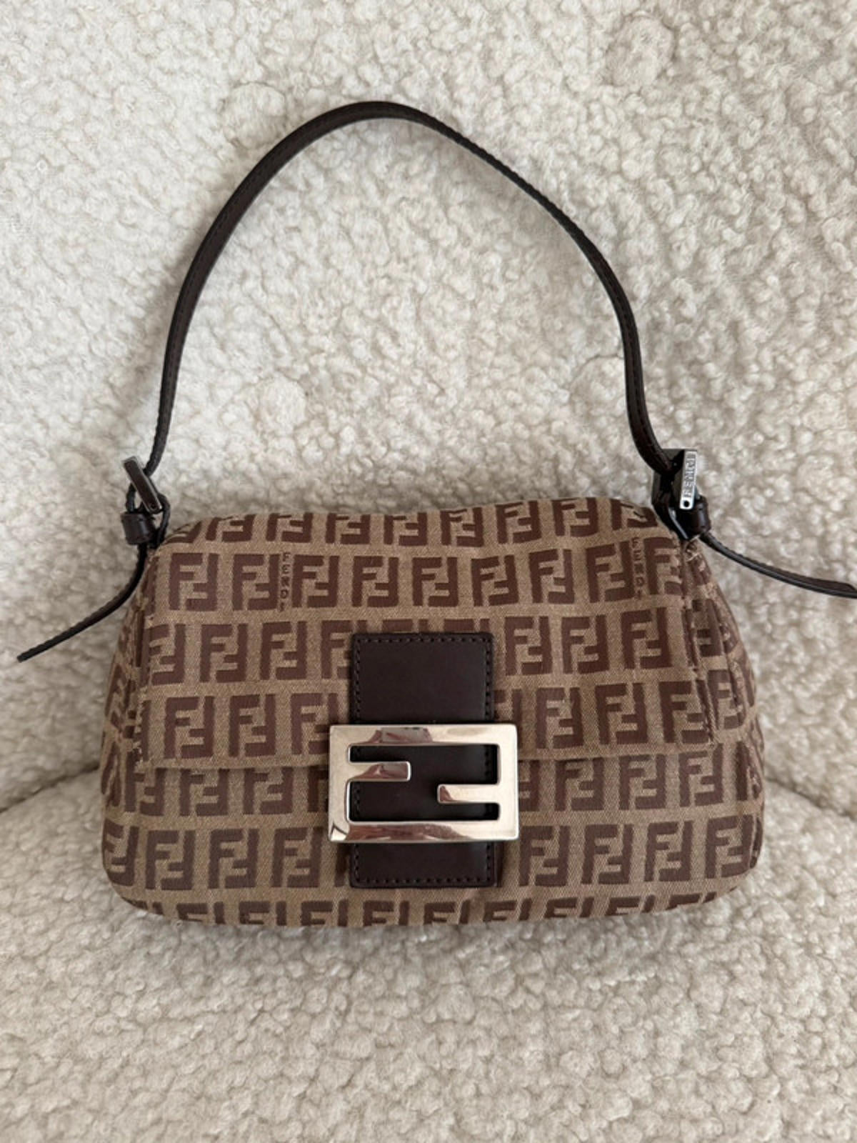 Fendi Mama Zucca monogram baguette shoulder bag