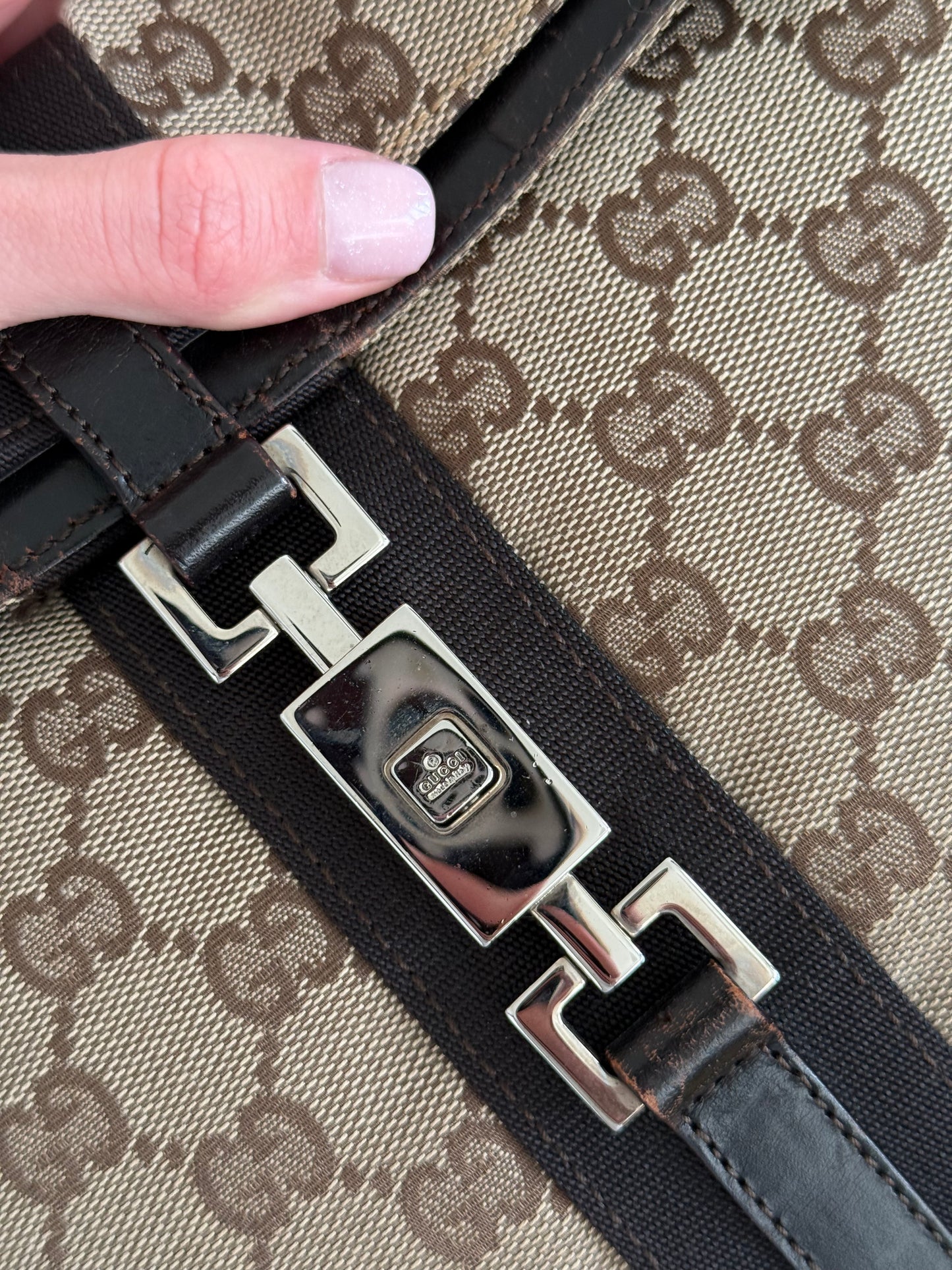 Gucci Jackie GG Canvas Shoulder Bag