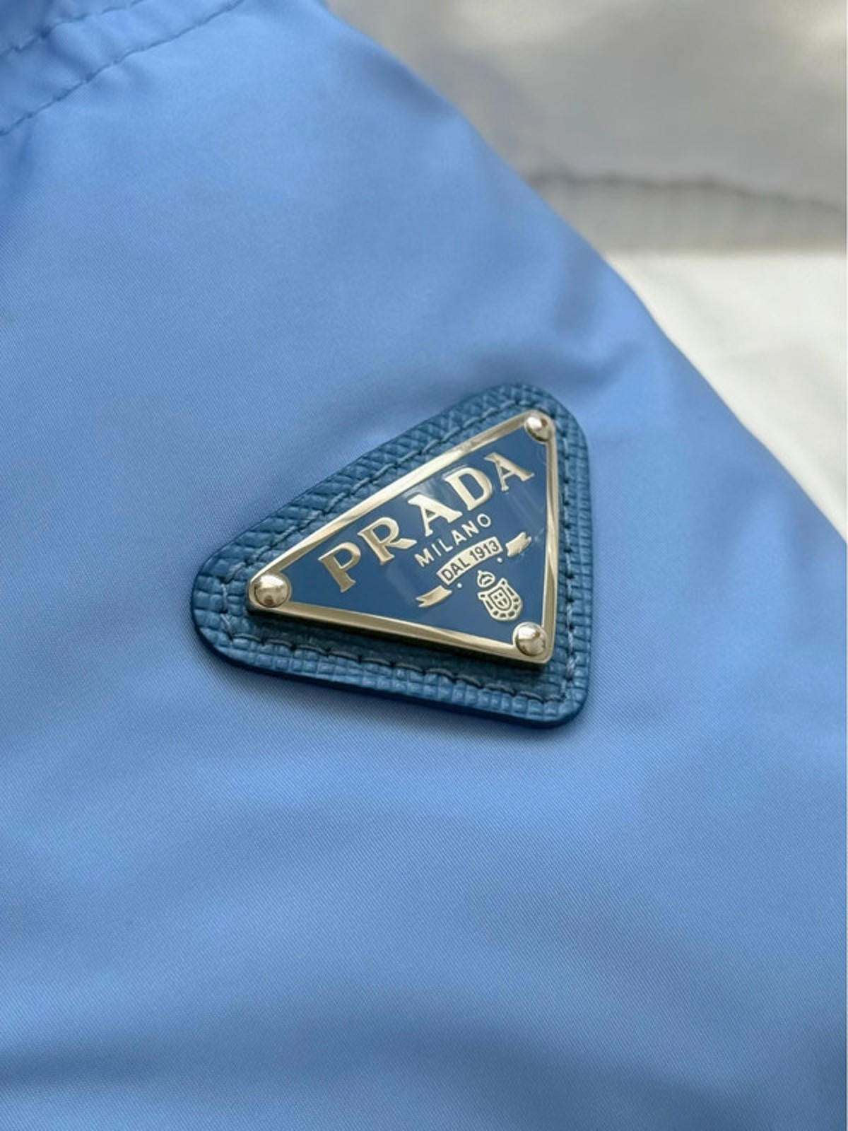 Prada Light Blue Down Puffer Jacket