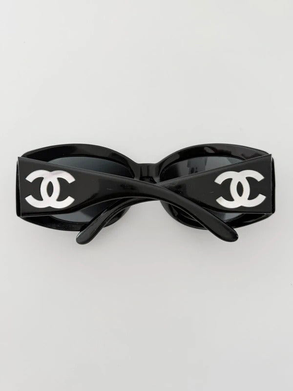Chanel black oversized sunglasses