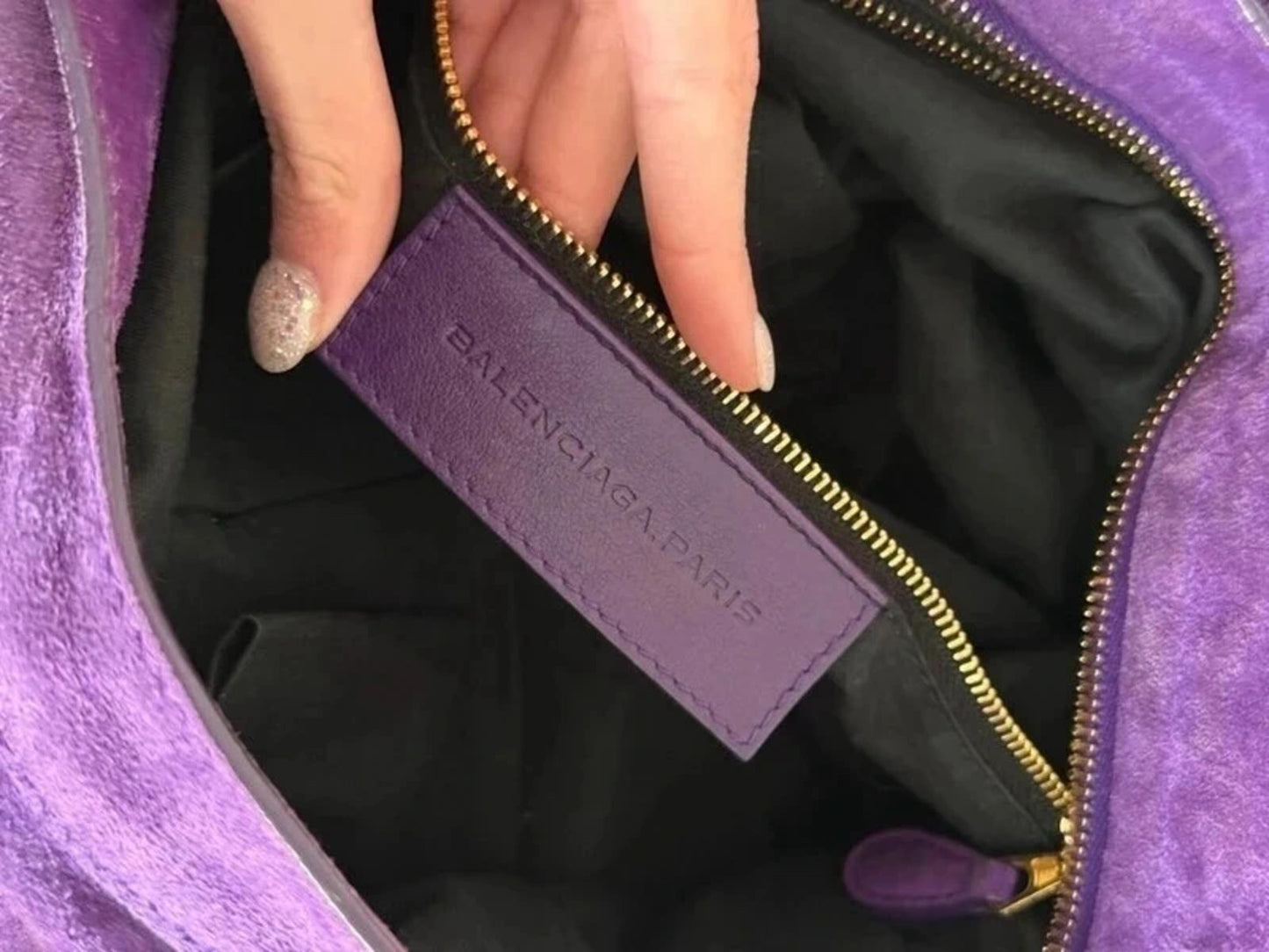 Balenciaga Giant 12 Motorcycle City bag in Ultra Violet suede