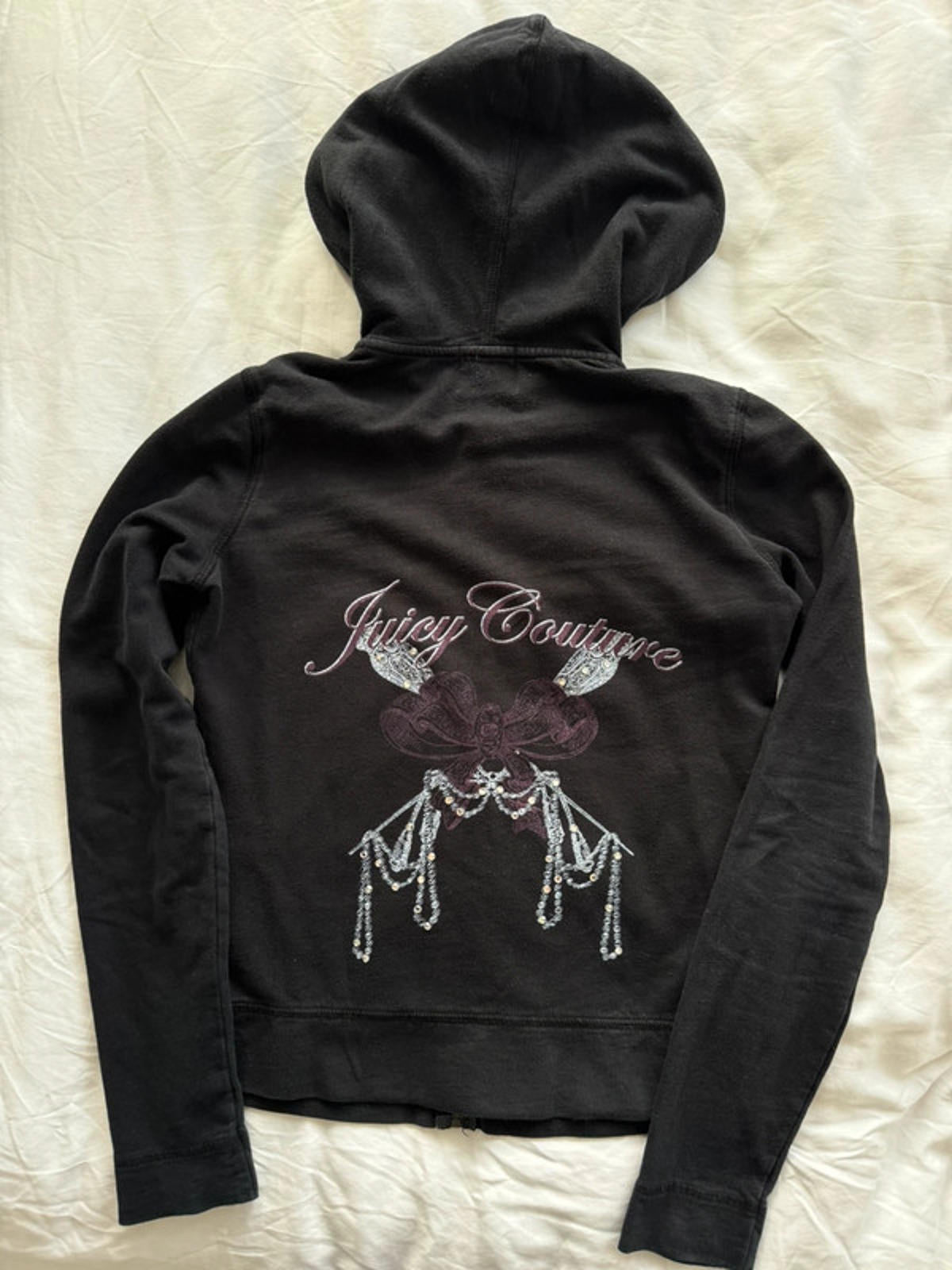 Juicy Couture black embellished tracksuit set