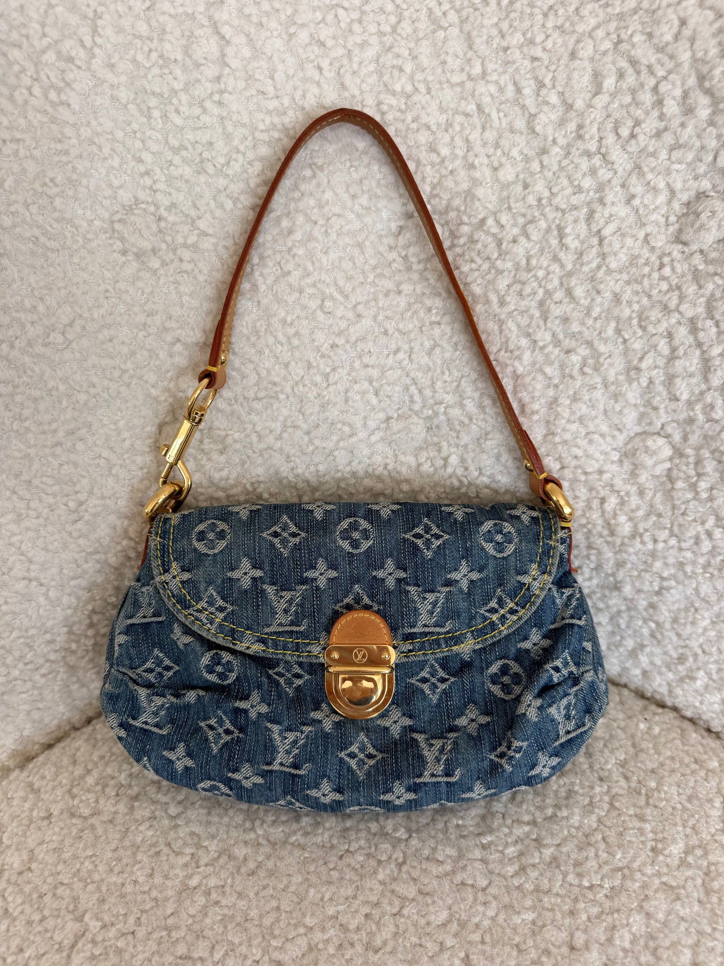 Louis Vuitton Monogram Denim Mini Pleaty Bag