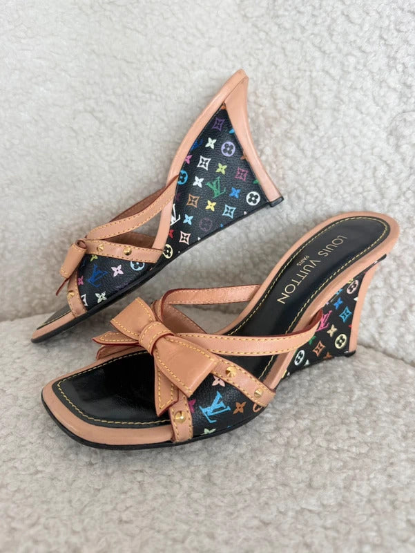 Louis Vuitton x Takashi Murakami Bow Wedge Sandals