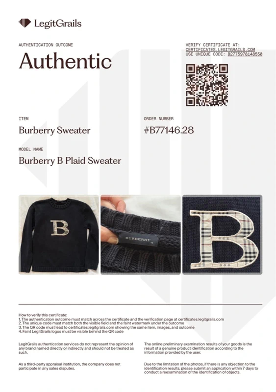 Burberry black knitted jumper