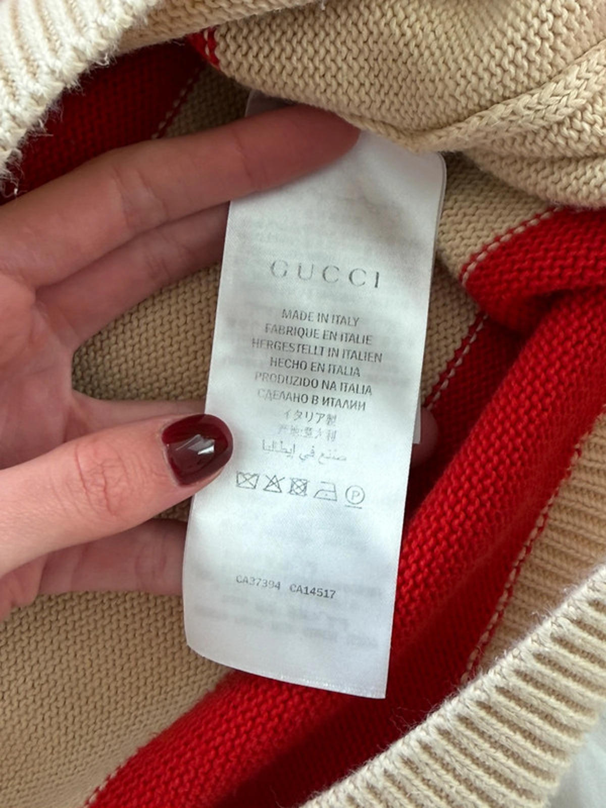Gucci striped knit polo jumper