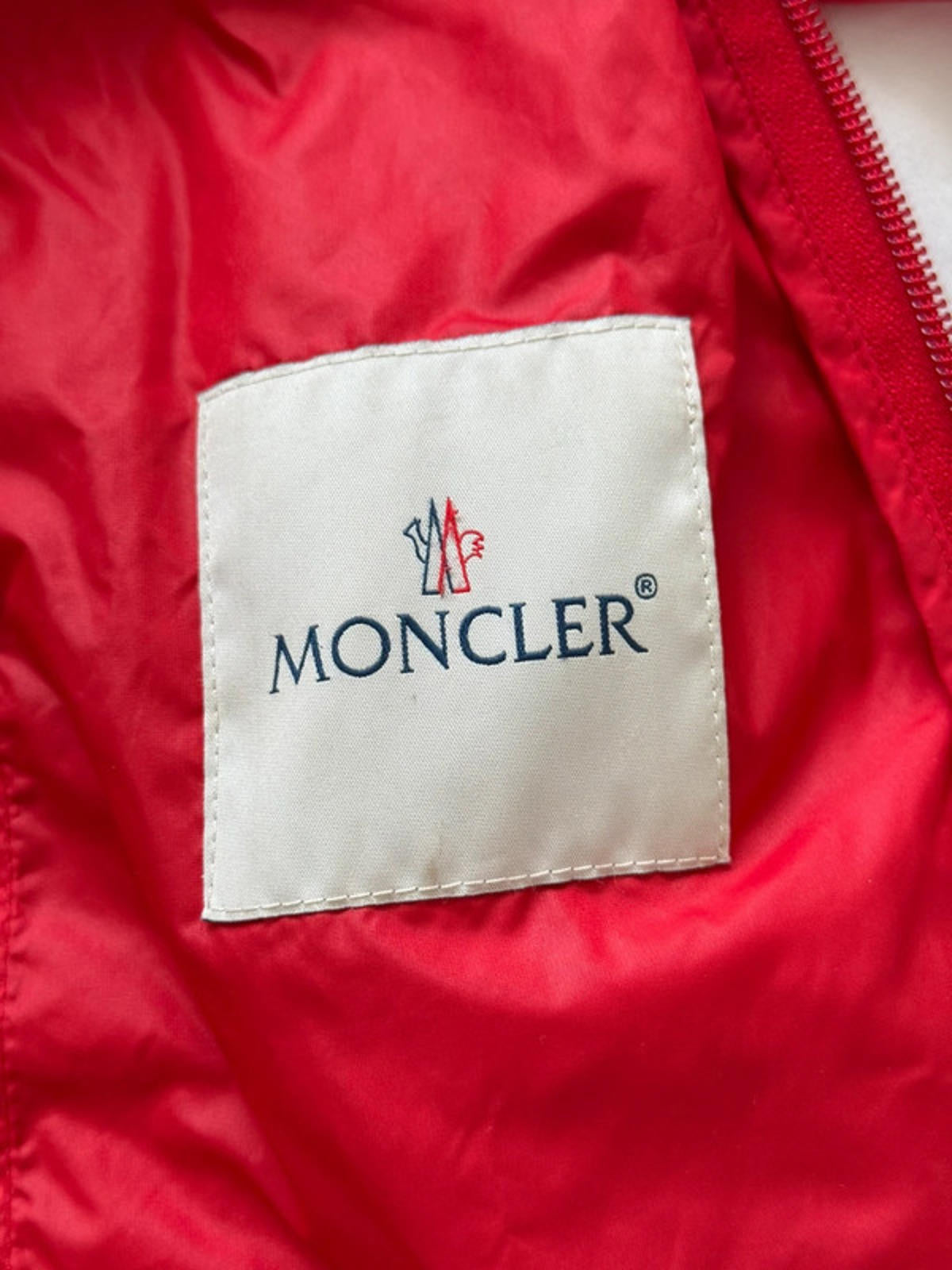 Moncler Red Lightweight Hooded Jacket