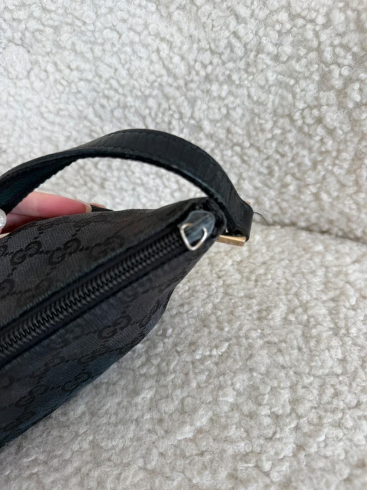 Gucci Black GG Canvas Pochette