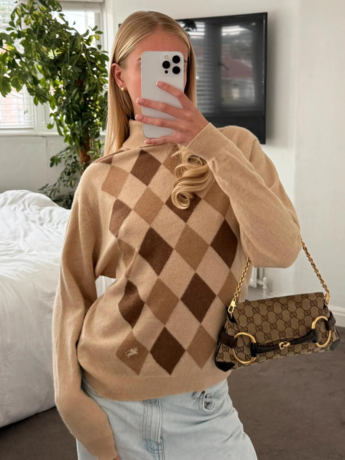 Burberrys argyle checkered jumper