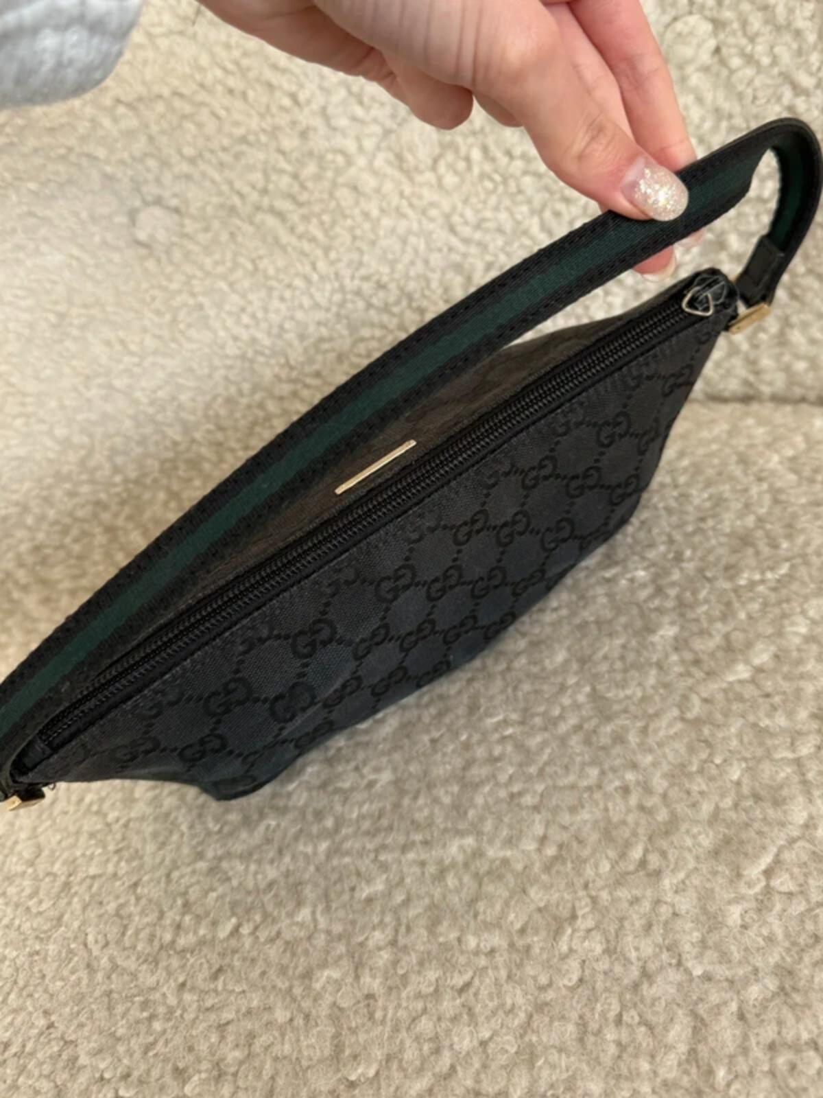 Gucci Black GG Canvas Pochette